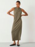 HUSH Sabine Midi Cotton Dress, Olive