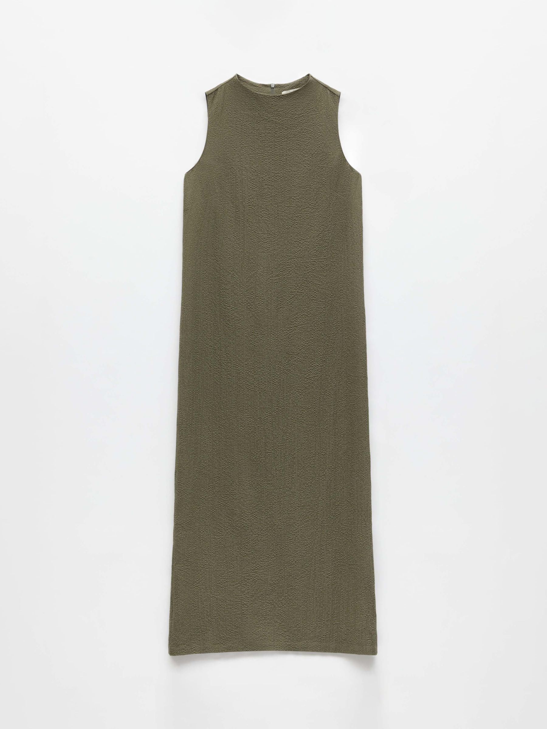 HUSH Sabine Midi Cotton Dress, Olive, 10