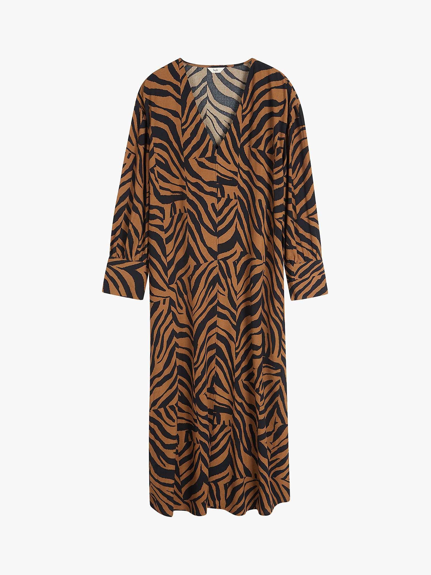 Buy HUSH Lauren Zebra Patchwork Maxi Dress, Brown/Black Online at johnlewis.com