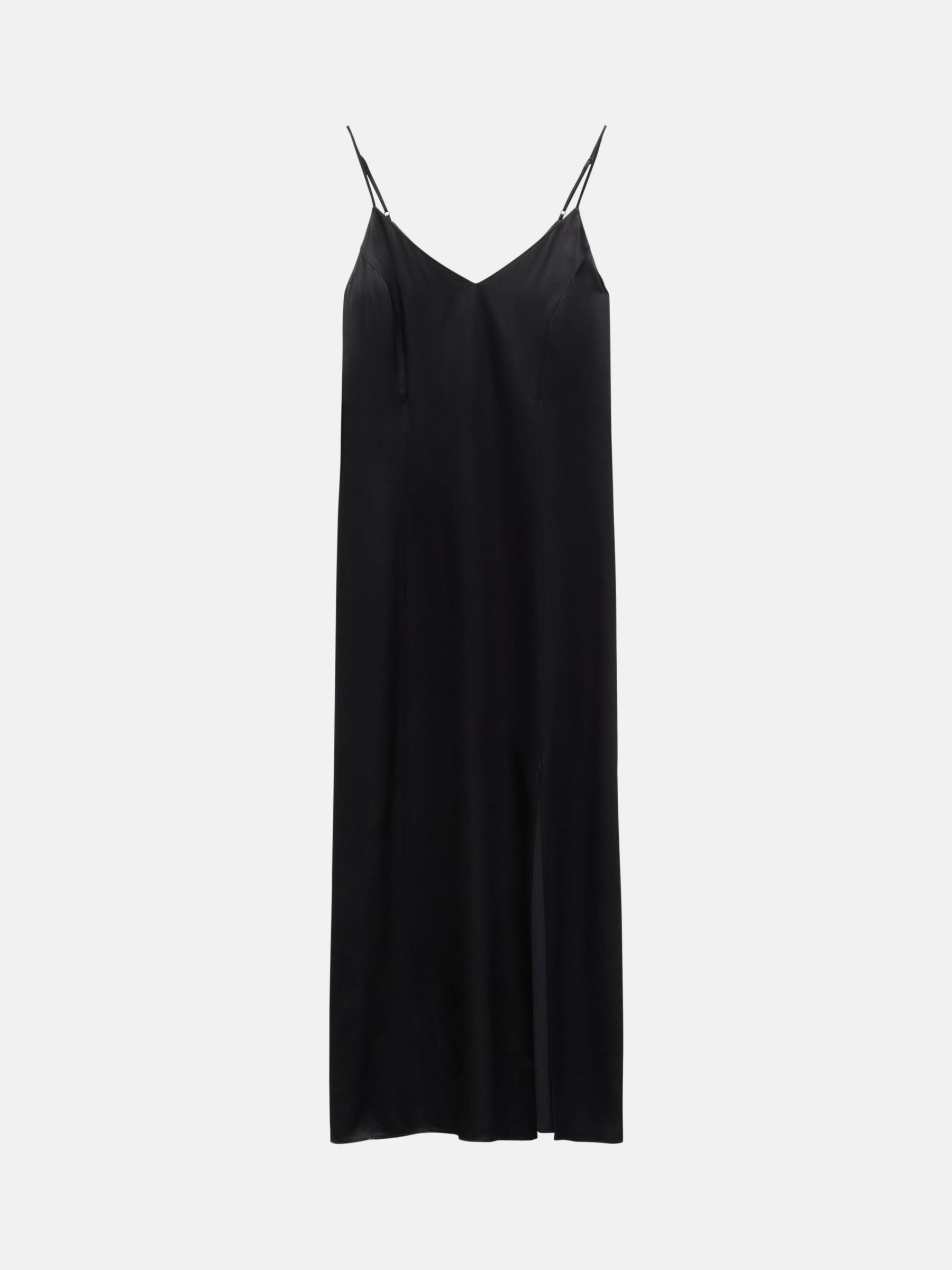 HUSH Aria Split Midi Dress, Black