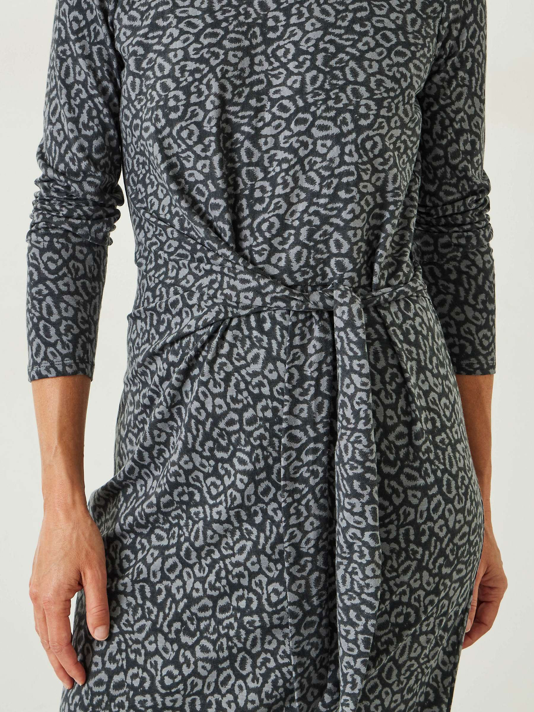 Buy HUSH Suzie Jersey Maxi Dress, Grey Contrast Leopard Online at johnlewis.com