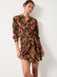 Blake Boho Texture Floral Mini Shirt Dress, Multi, Multi