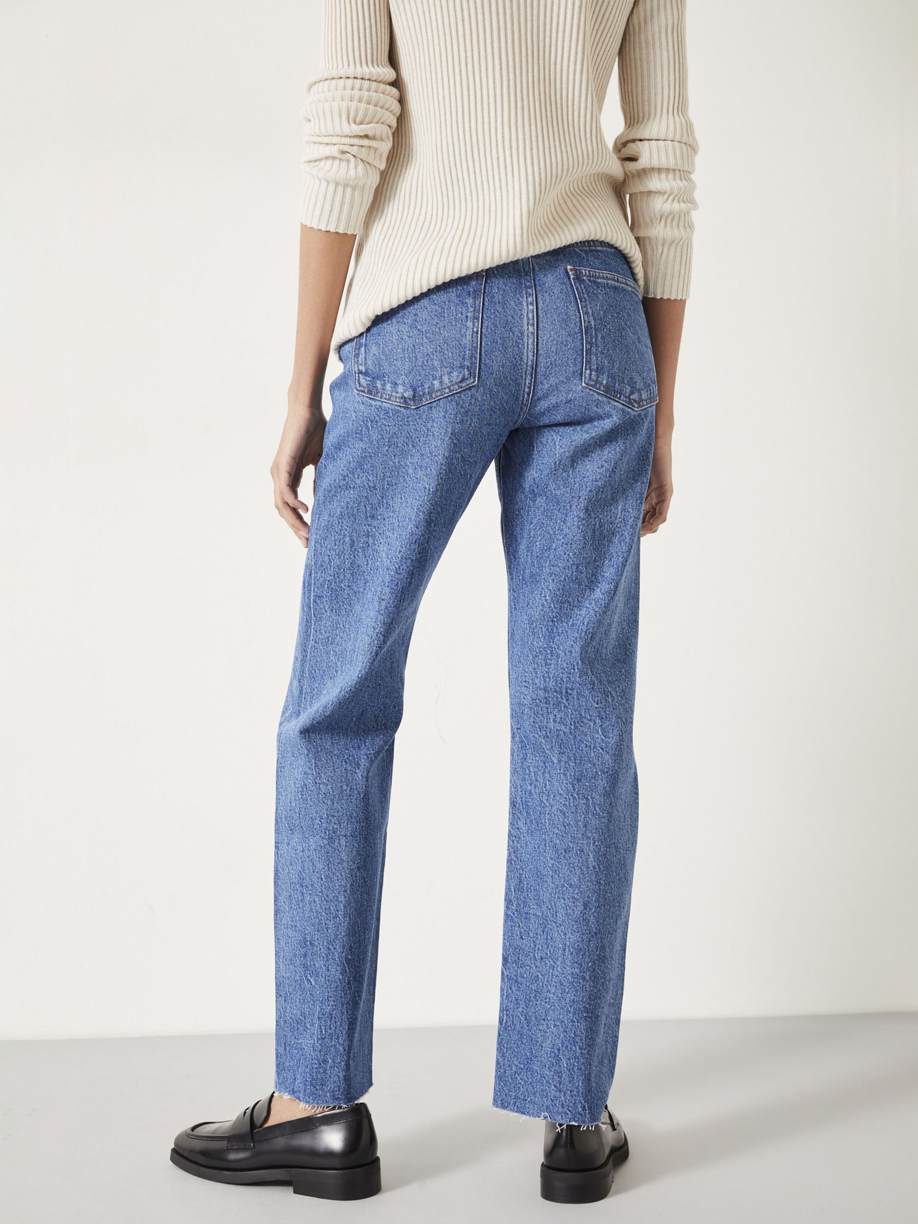 HUSH Laurie Straight Jeans, Mid Authentic at John Lewis & Partners