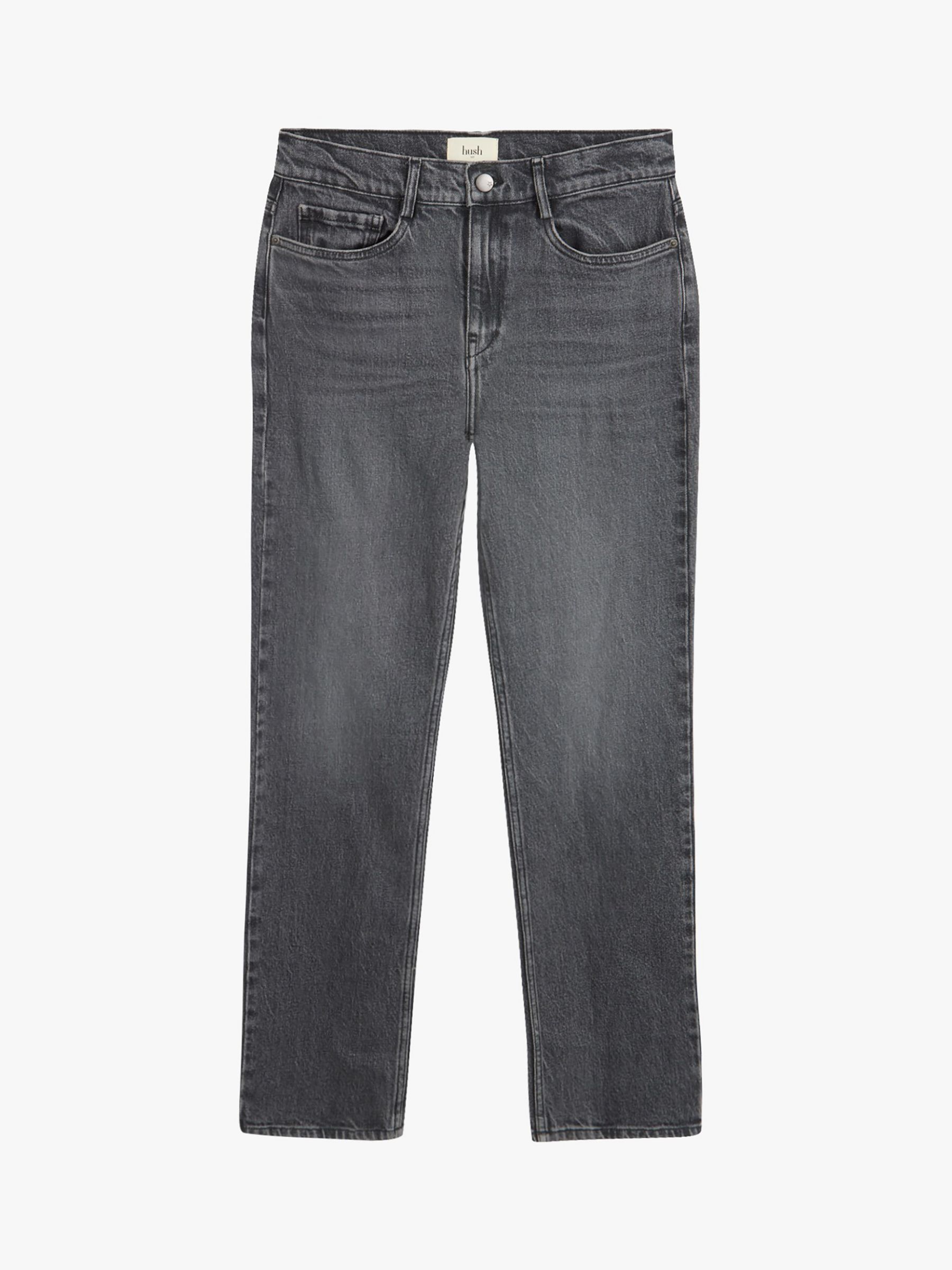 HUSH Laurie Straight Jeans, Washed Grey at John Lewis & Partners