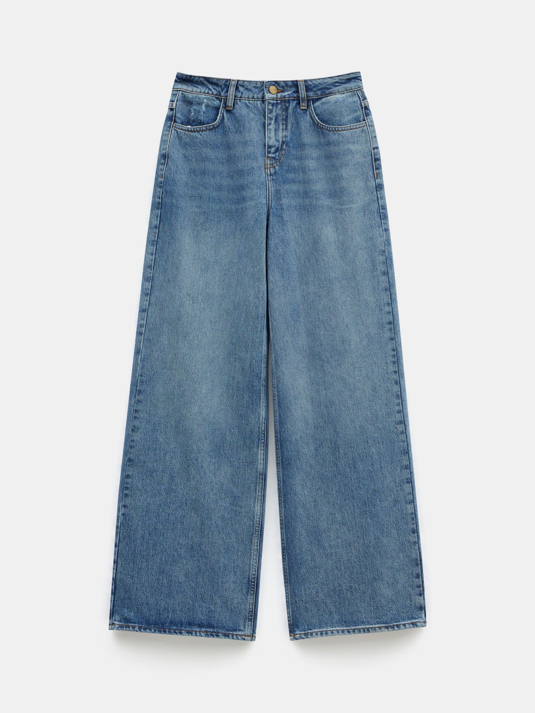 HUSH Abi Wide Leg Jeans, Mid Authentic at John Lewis & Partners