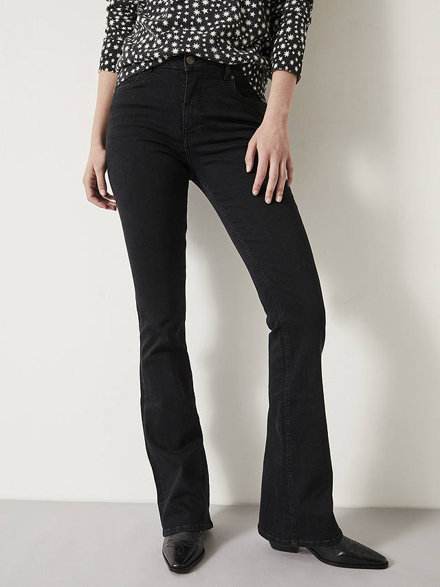 HUSH Lorna Bootcut Jeans, Washed Black