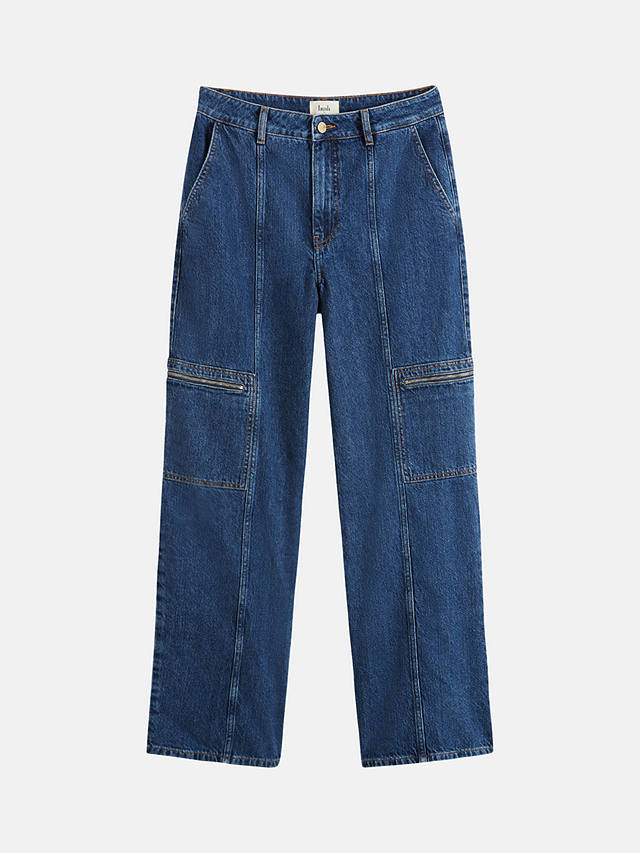 HUSH Sara Cargo Jeans, Mid Authentic Wash