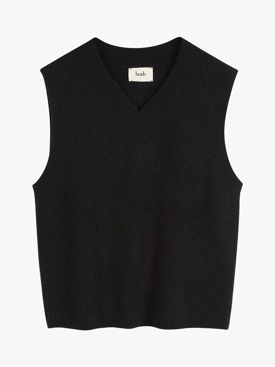 HUSH Bobbie Knitted Vest, Black, XXS