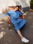 HUSH Simone Lace Maxi Skirt, Slate Blue
