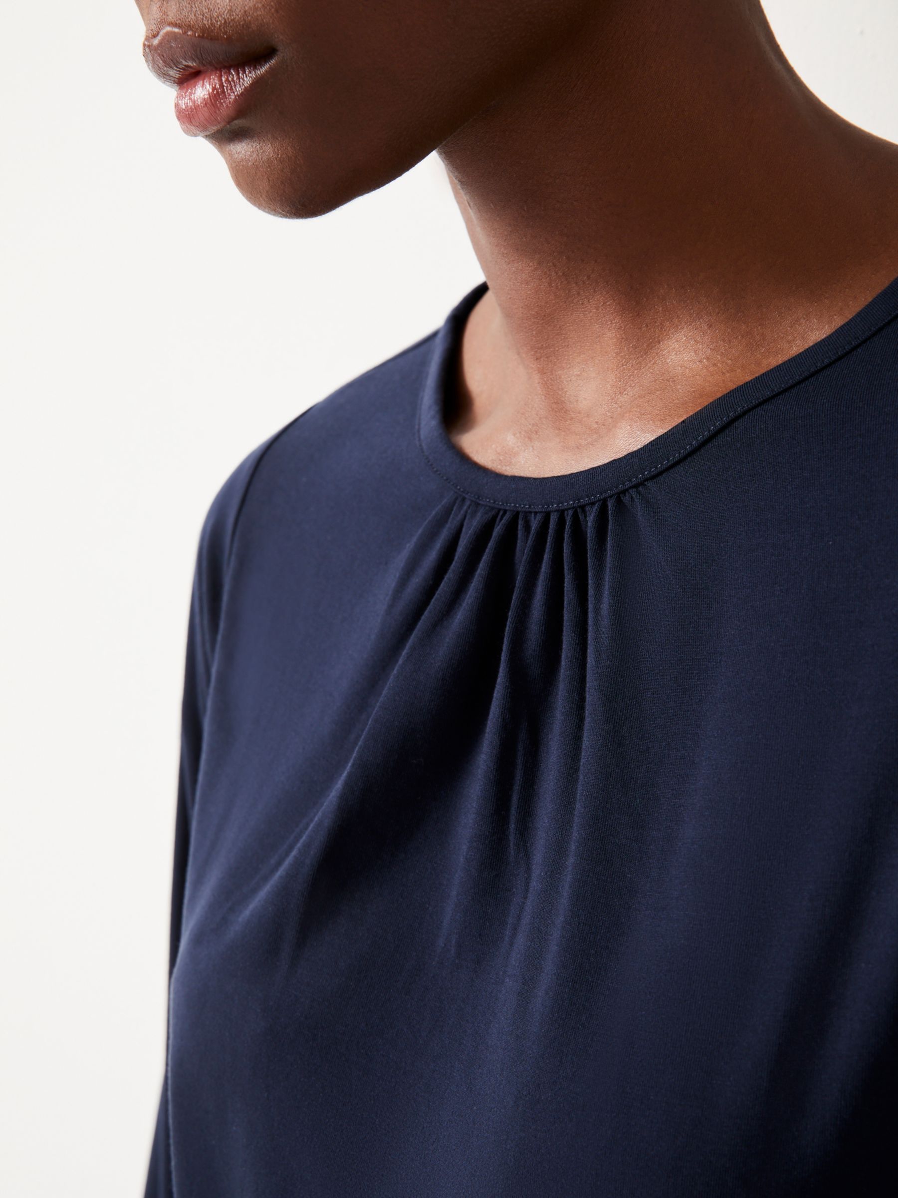 HUSH Willow Jersey Top, Midnight Navy at John Lewis & Partners