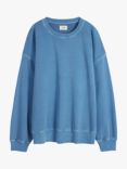 HUSH Quaden Long Sleeve Sweatshirt, Mid Blue