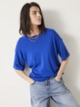 HUSH Linzy Knitted T-Shirt, Bright Blue, Bright Blue