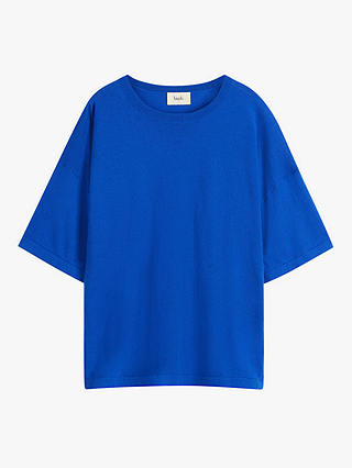 HUSH Linzy Knitted T-Shirt, Bright Blue