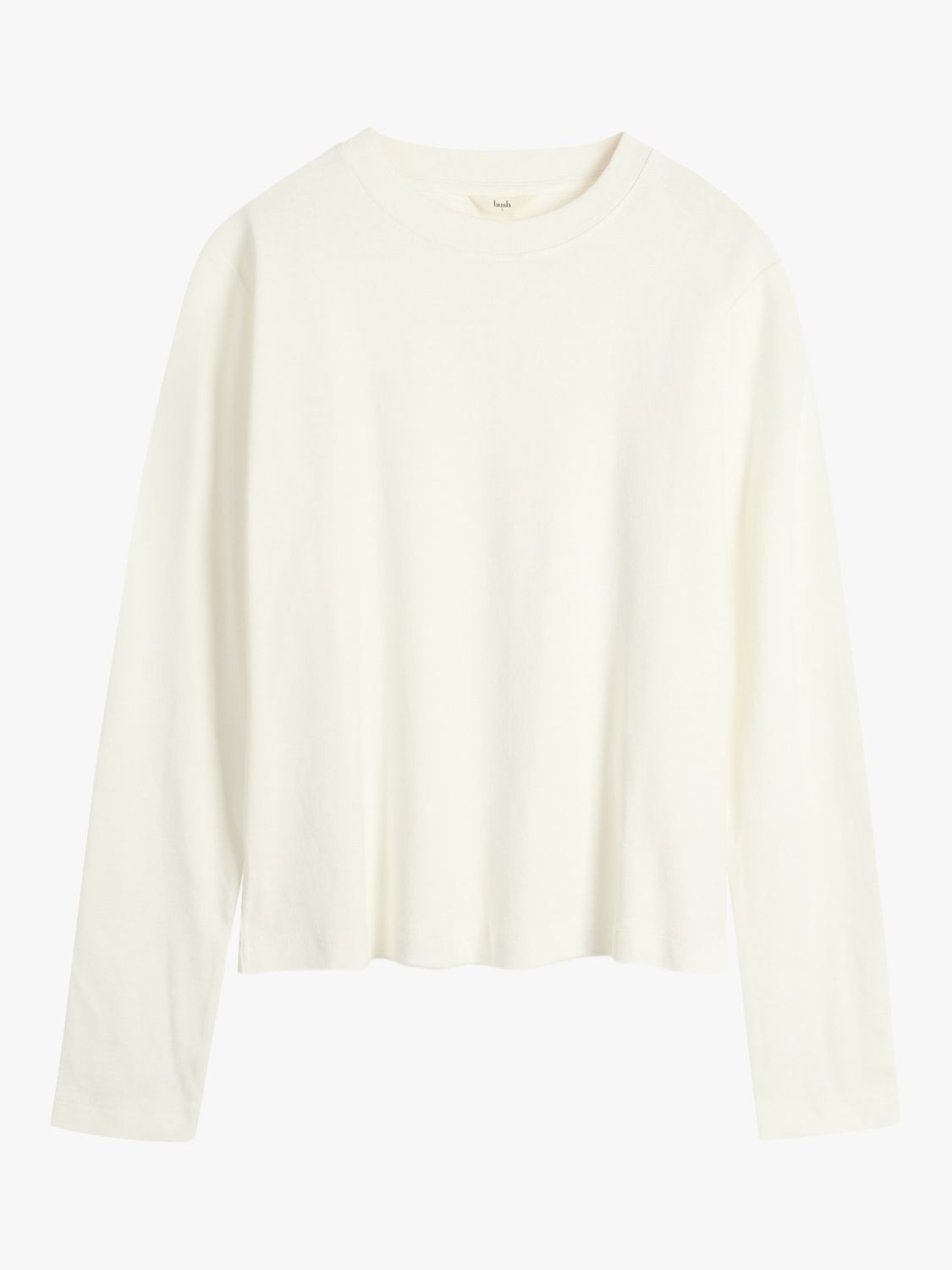HUSH Cosima Cotton T-Shirt, Soft White at John Lewis & Partners