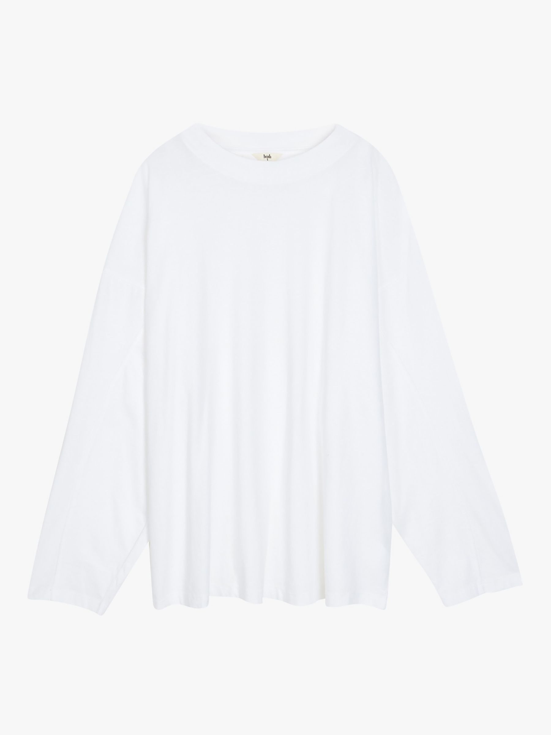 HUSH Aimee Oversized T-Shirt, White at John Lewis & Partners
