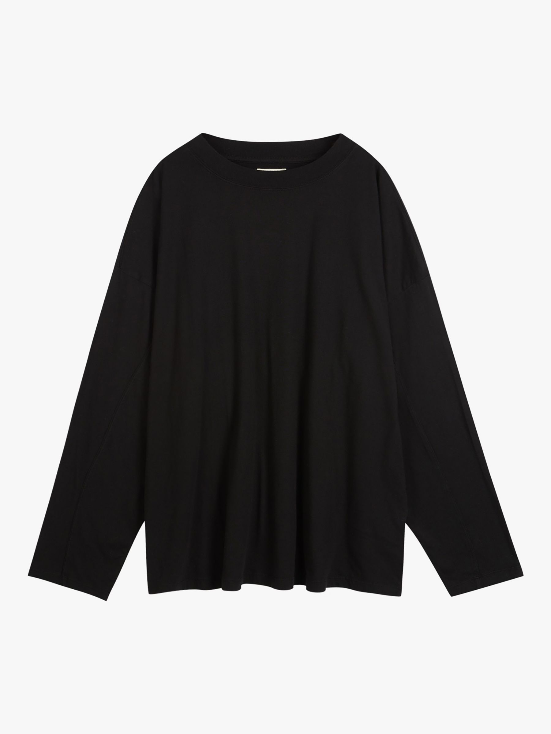 HUSH Aimee Oversized T-Shirt, Black at John Lewis & Partners