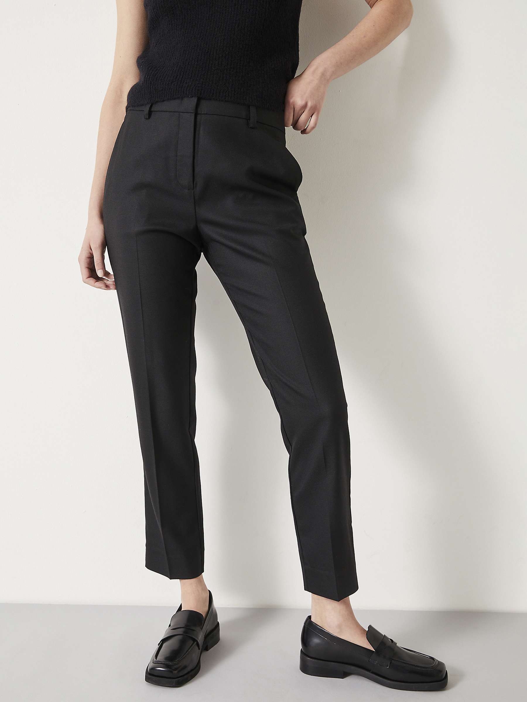 Buy HUSH Amanda Slim Fit Suit Trousers, Black Online at johnlewis.com