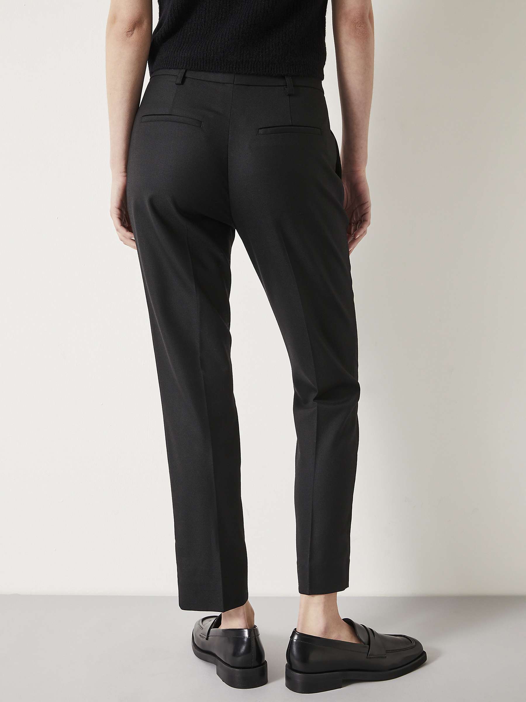 Buy HUSH Amanda Slim Fit Suit Trousers, Black Online at johnlewis.com