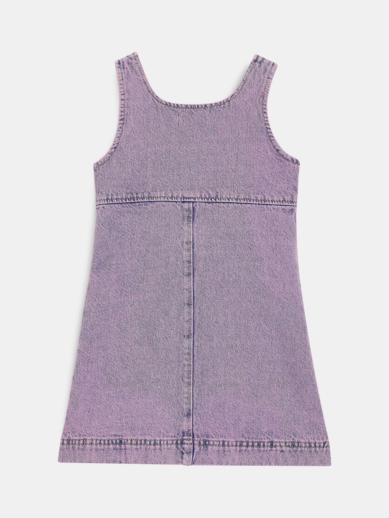 Buy Whistles Kids' Acid Wash Denim Pinafore Dress, Lilac Online at johnlewis.com