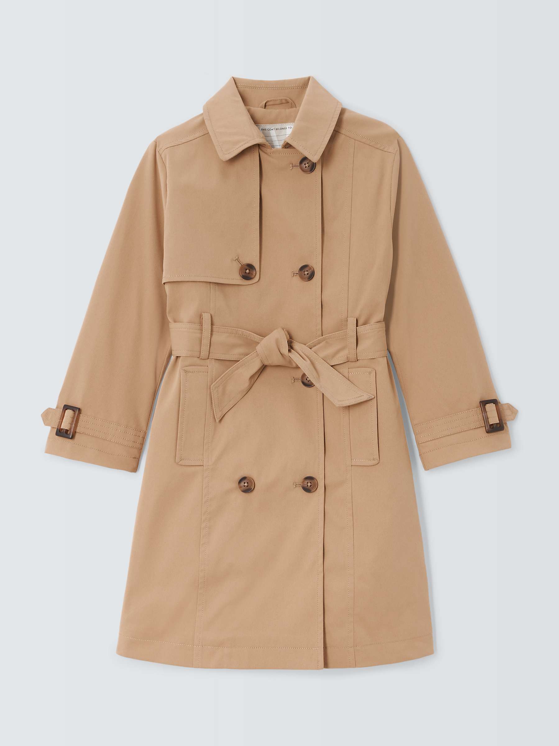 Buy John Lewis Shower Resistant Belted Trench Coat, Neutral Online at johnlewis.com