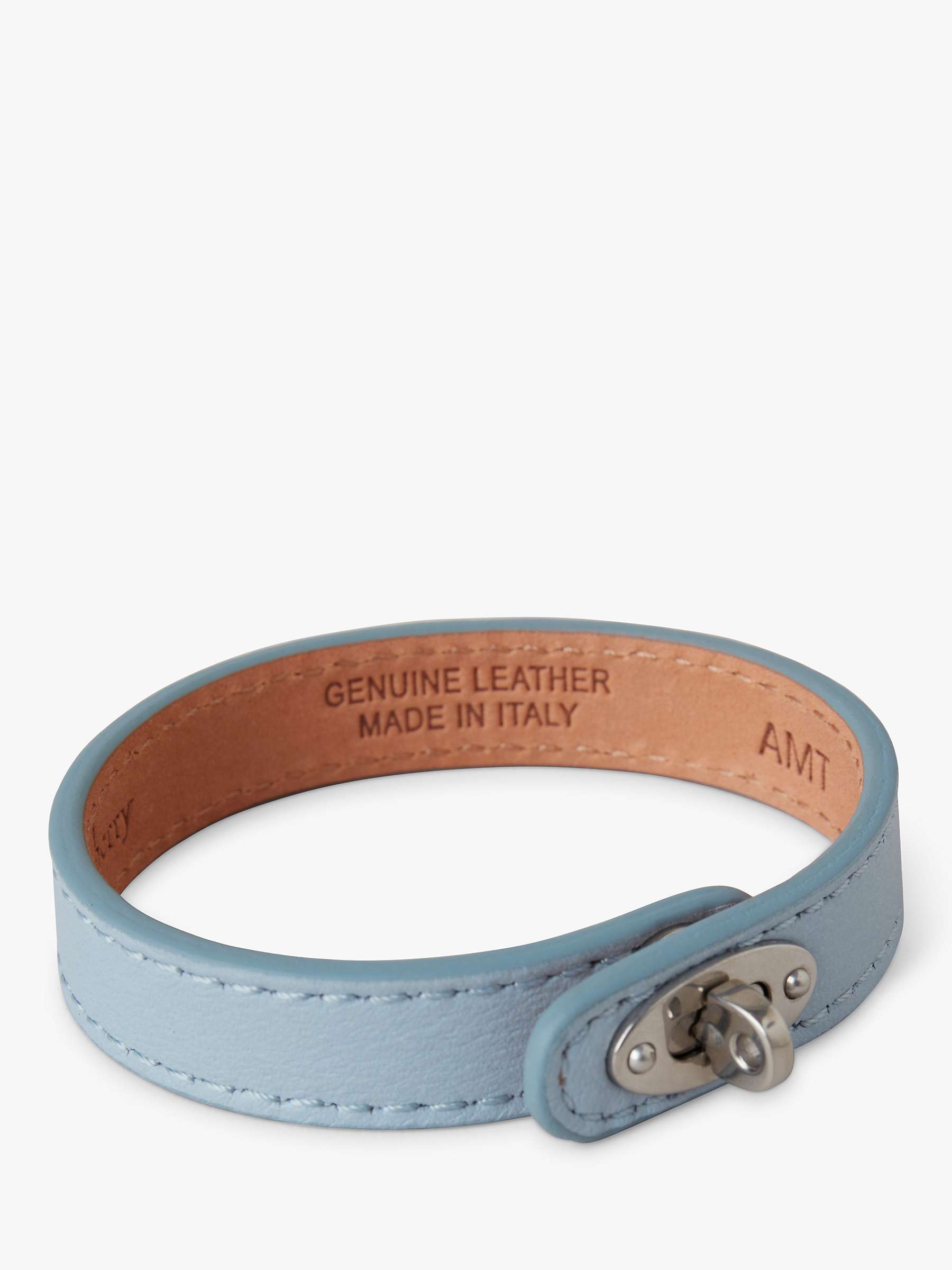 Buy Mulberry Bayswater Thin Leather Bracelet, Poplin Blue Online at johnlewis.com
