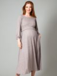 Tiffany Rose Vivian Maternity Ribbed Jersey Dress, Sparkle Chocolate