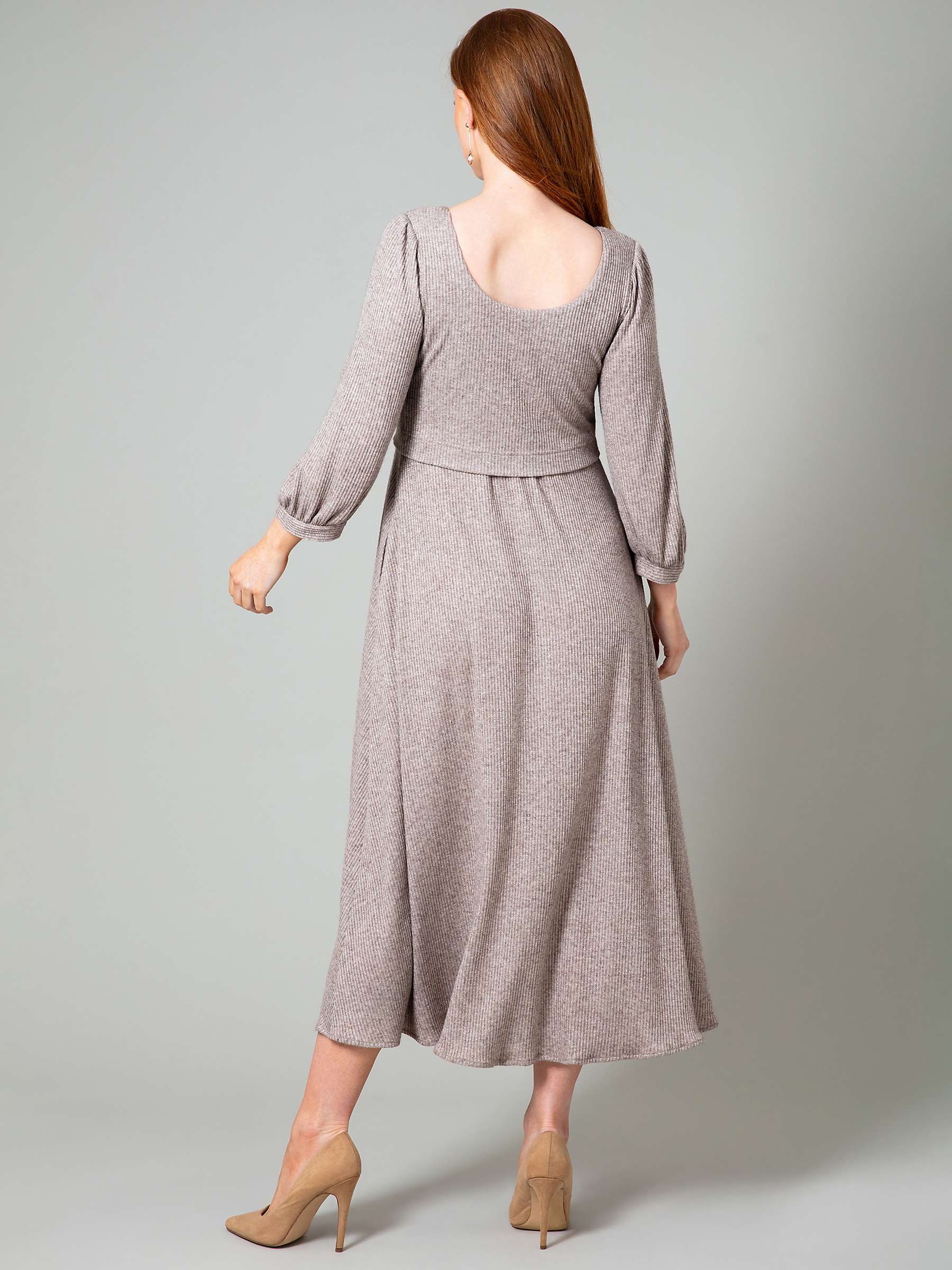 Buy Tiffany Rose Vivian Maternity Ribbed Jersey Dress, Sparkle Chocolate Online at johnlewis.com