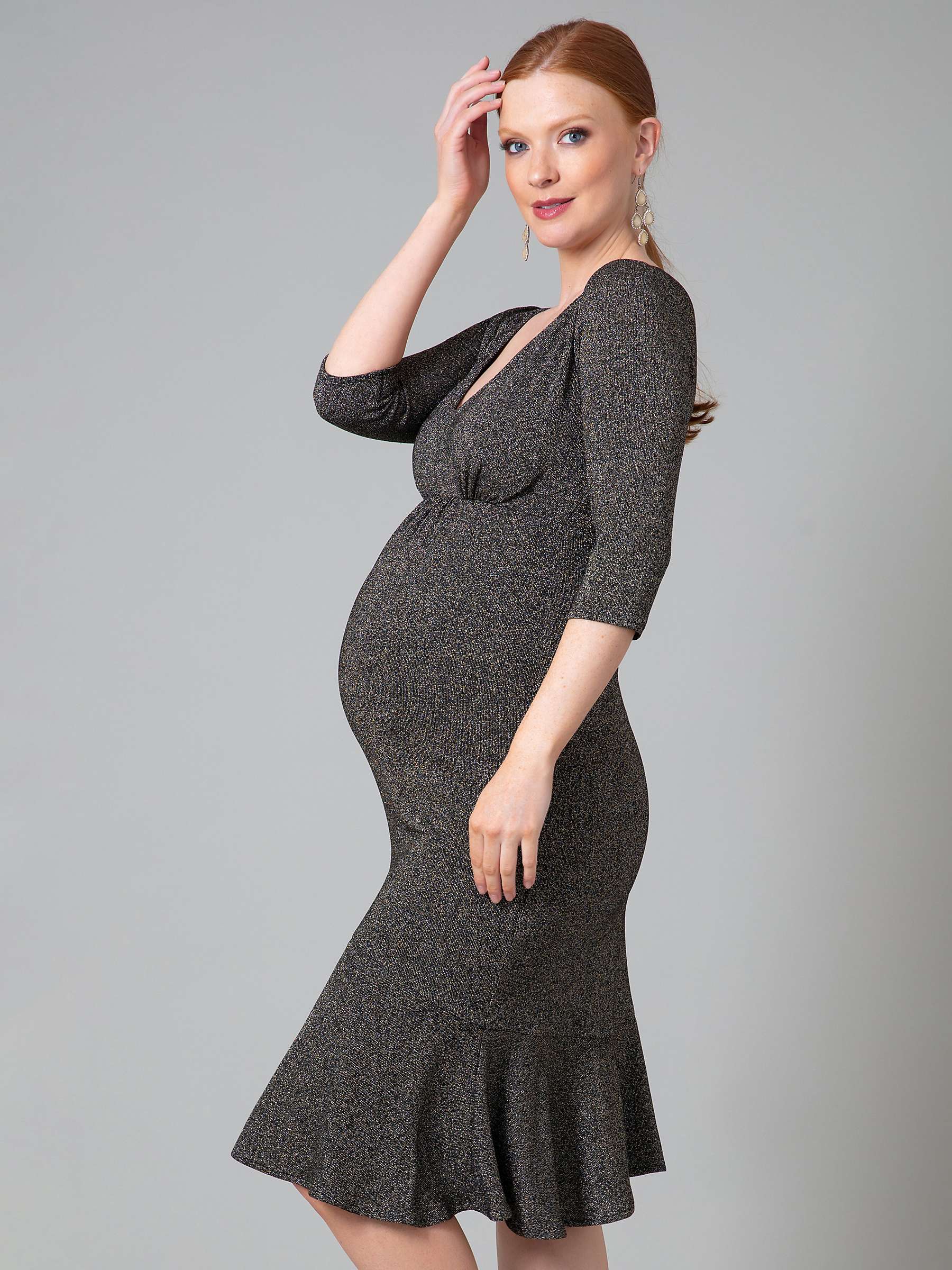 Buy Tiffany Rose Stella Maternity Gown Dress, Sparkle Black Online at johnlewis.com