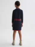 Reiss Kids' Ruby Knitted Polo Dress, Navy