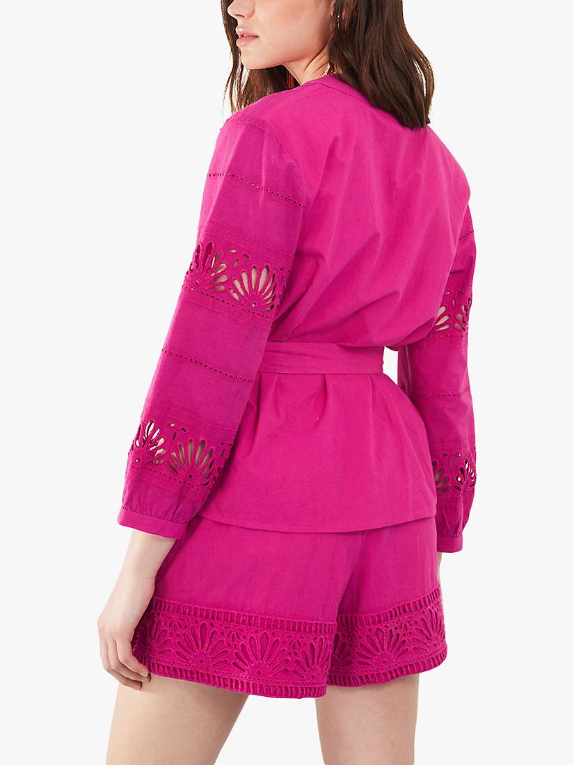 Buy Accessorize Shell Broderie Top, Pink Online at johnlewis.com