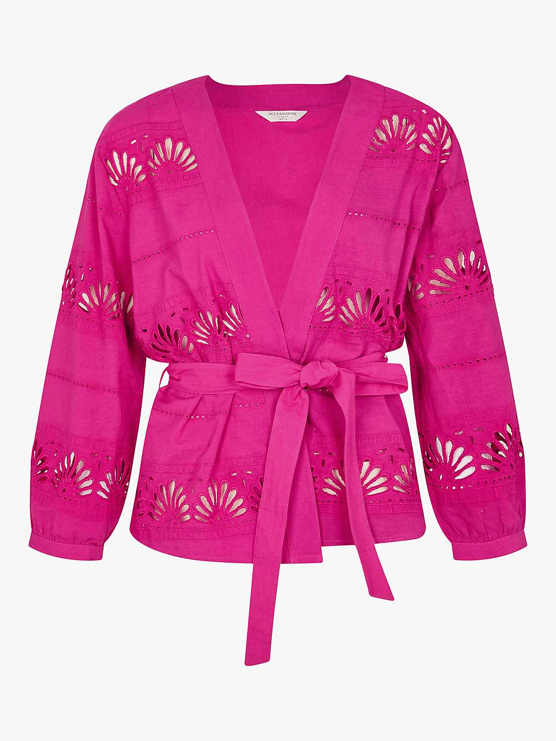 Buy Accessorize Shell Broderie Top, Pink Online at johnlewis.com