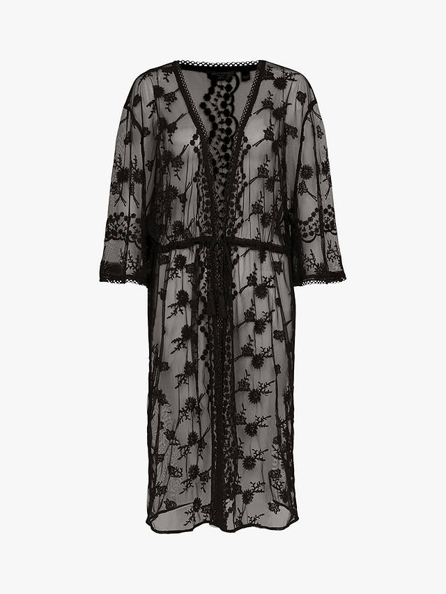 Accessorize Lace Kimono, Black