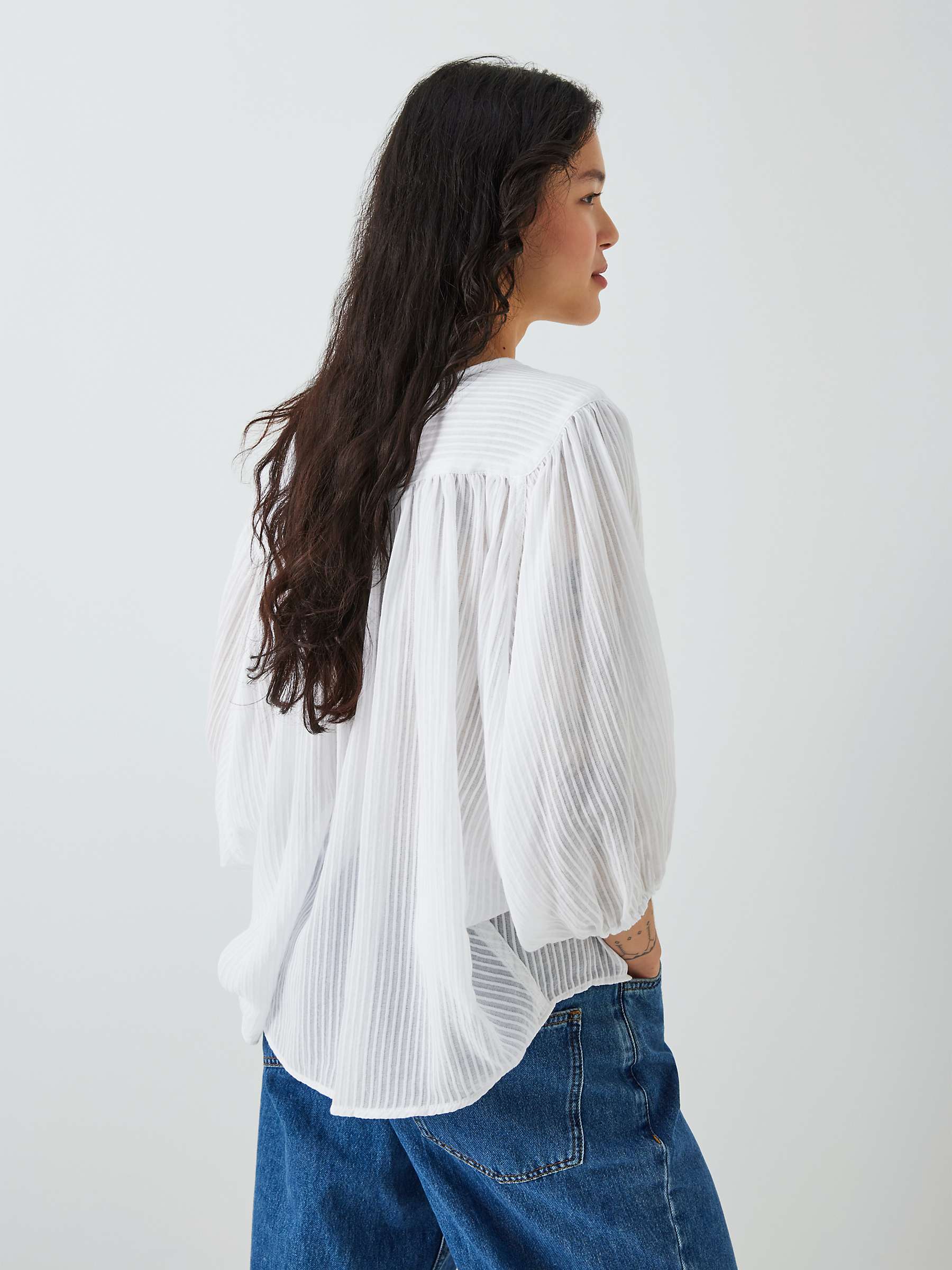 Buy AND/OR Katya Stripe Shirt, White Online at johnlewis.com