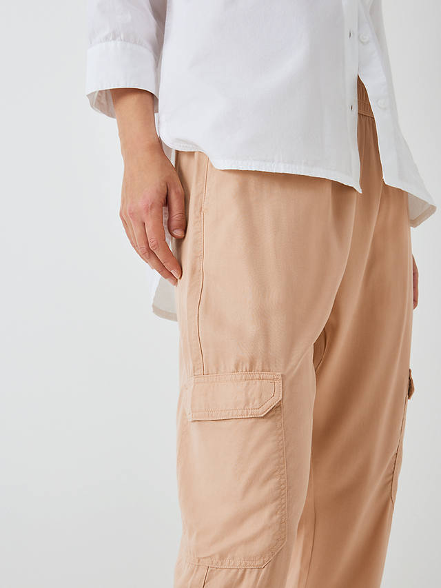 John Lewis ANYDAY Turnup Cargo Trousers, Stone