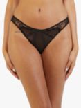 Playful Promises Fairfield Fishnet and Lace Hipster Briefs, Black