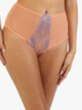 Playful Promises Palm Bay Embroidery High Waist Briefs, Coral