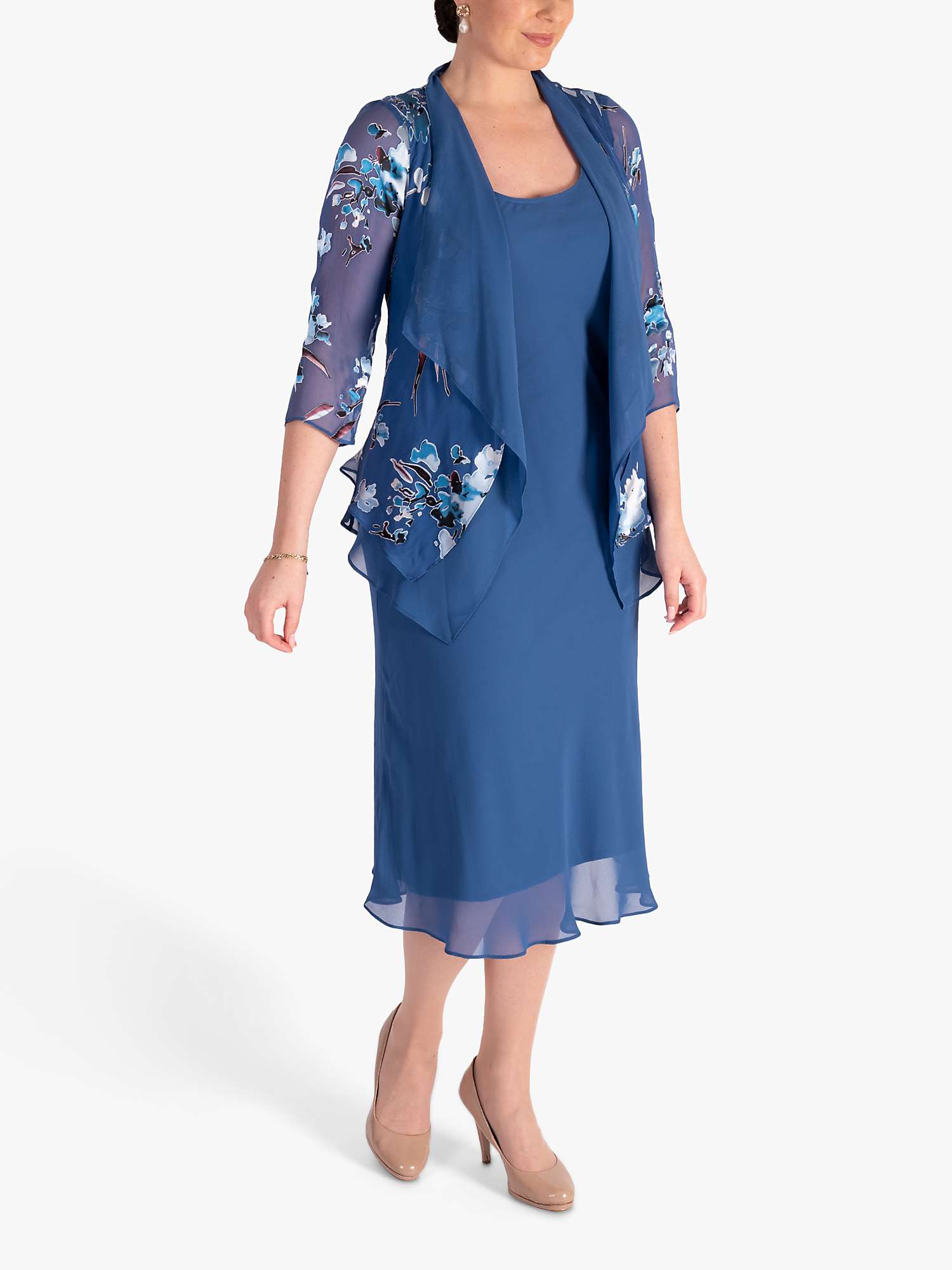 Buy chesca Bluebird Silk Blend Devoree Floral Print Shrug, Multi Online at johnlewis.com
