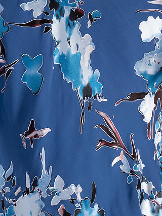 chesca Bluebird Silk Blend Devoree Floral Print Shrug, Multi