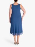 chesca Bias Cut Midi Dress, Bluebird