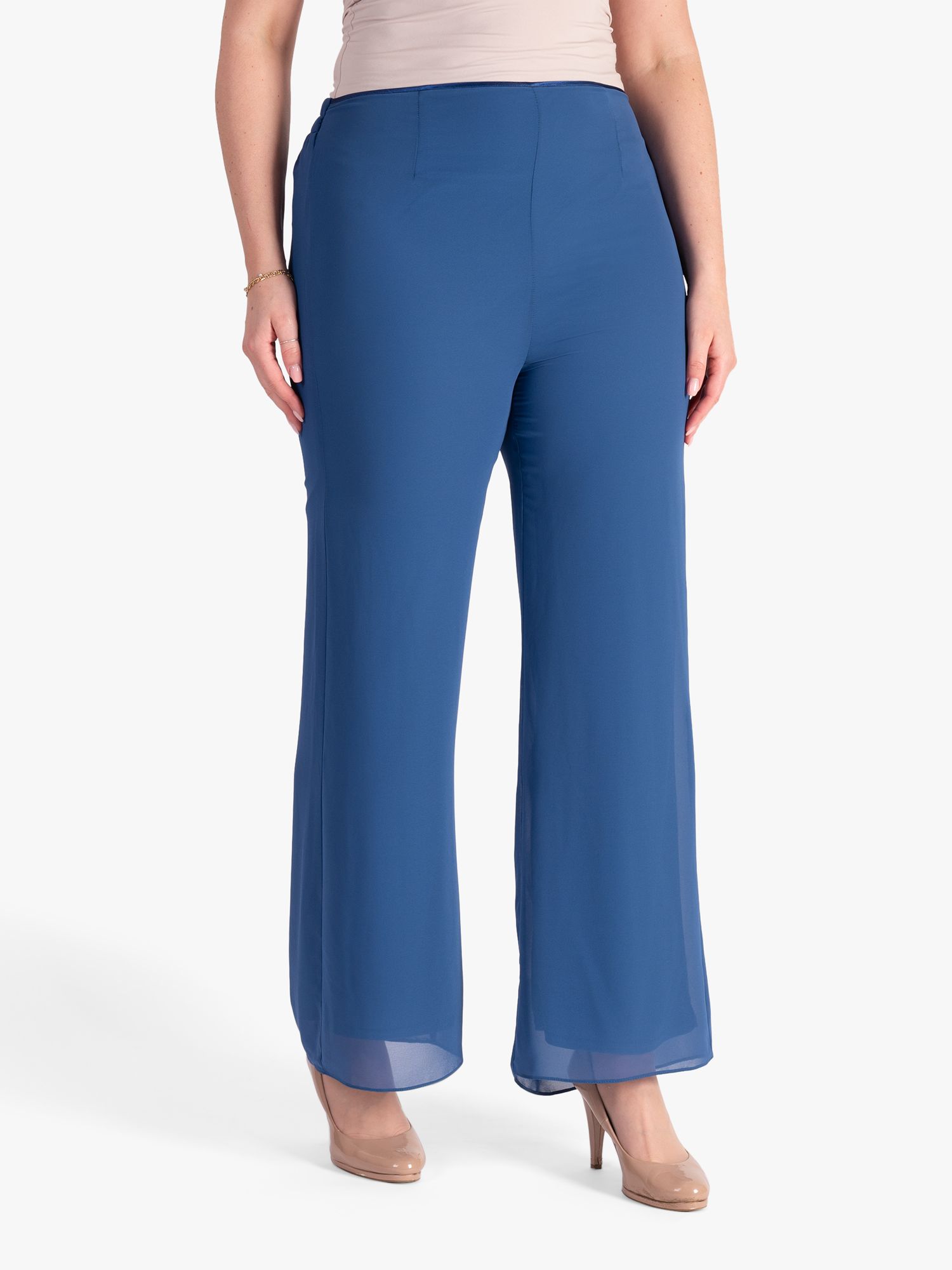 Chesca Jersey Lined Chiffon Trousers