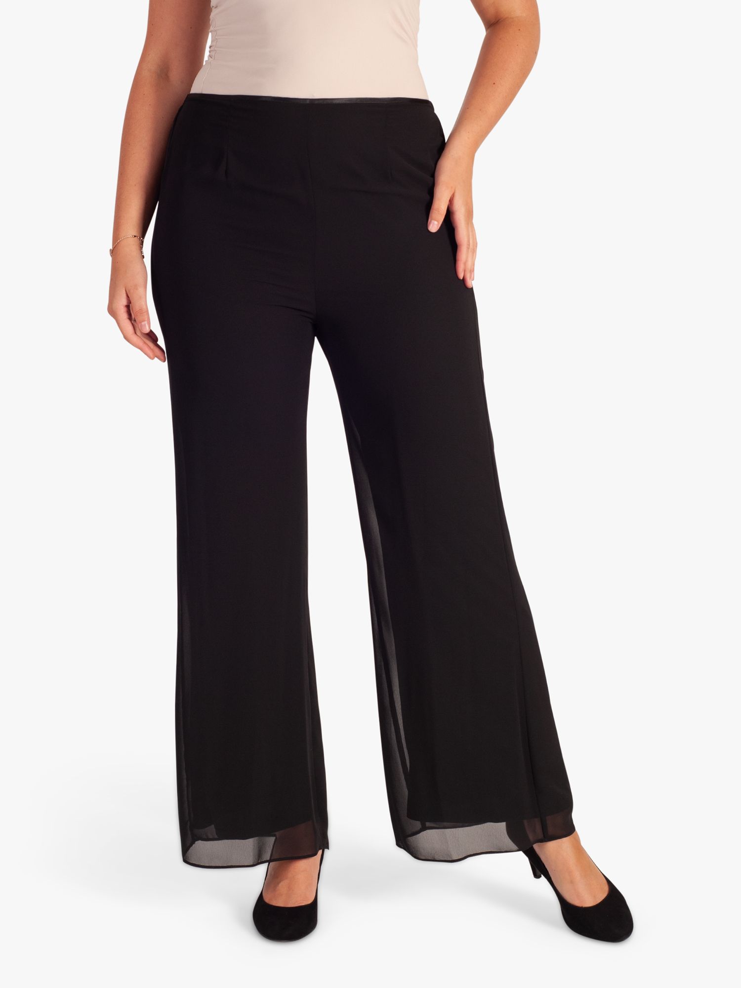 Chesca Jersey Lined Chiffon Trousers