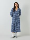 AND/OR Layla Ikat Midi Dress, Blue