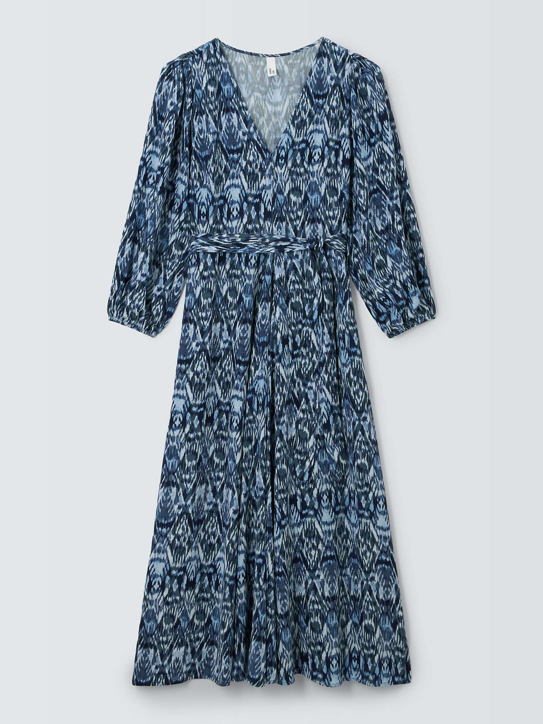 Buy AND/OR Layla Ikat Midi Dress, Blue Online at johnlewis.com