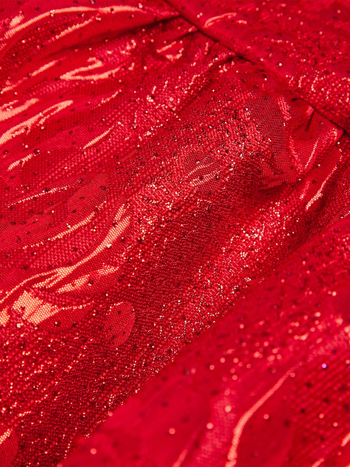 Monsoon Kids' Christmas Jacquard Dress, Red, 14-15 years