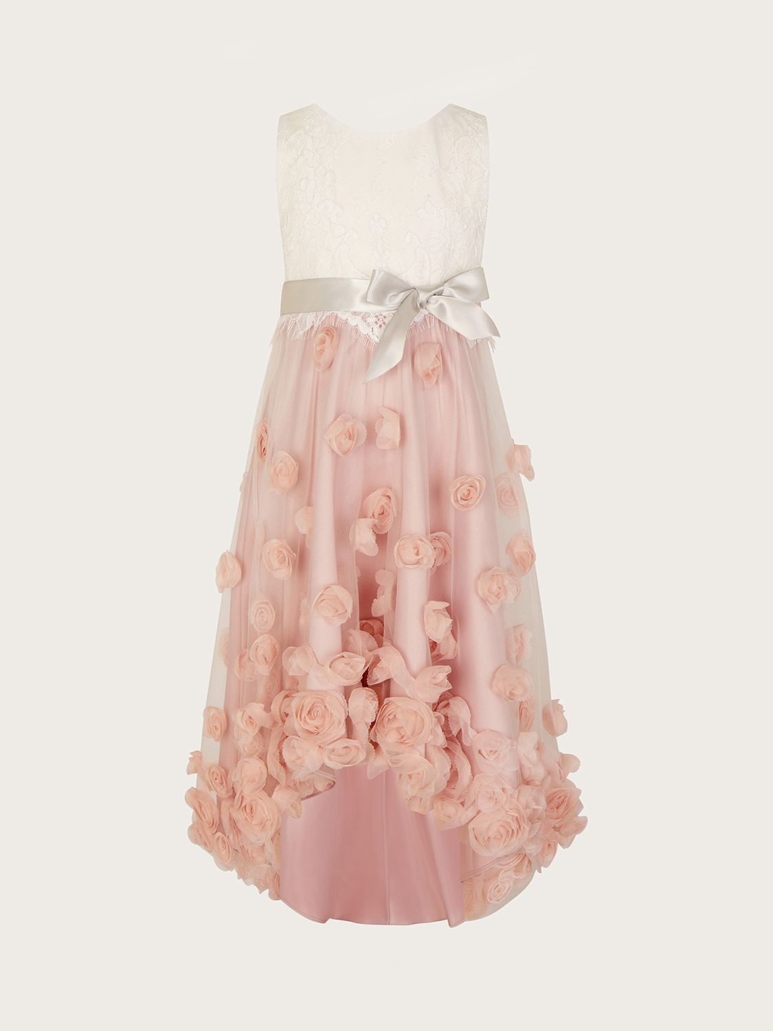 Buy Monsoon Kids' Ianthe Dip Hem Dress, Pink Online at johnlewis.com