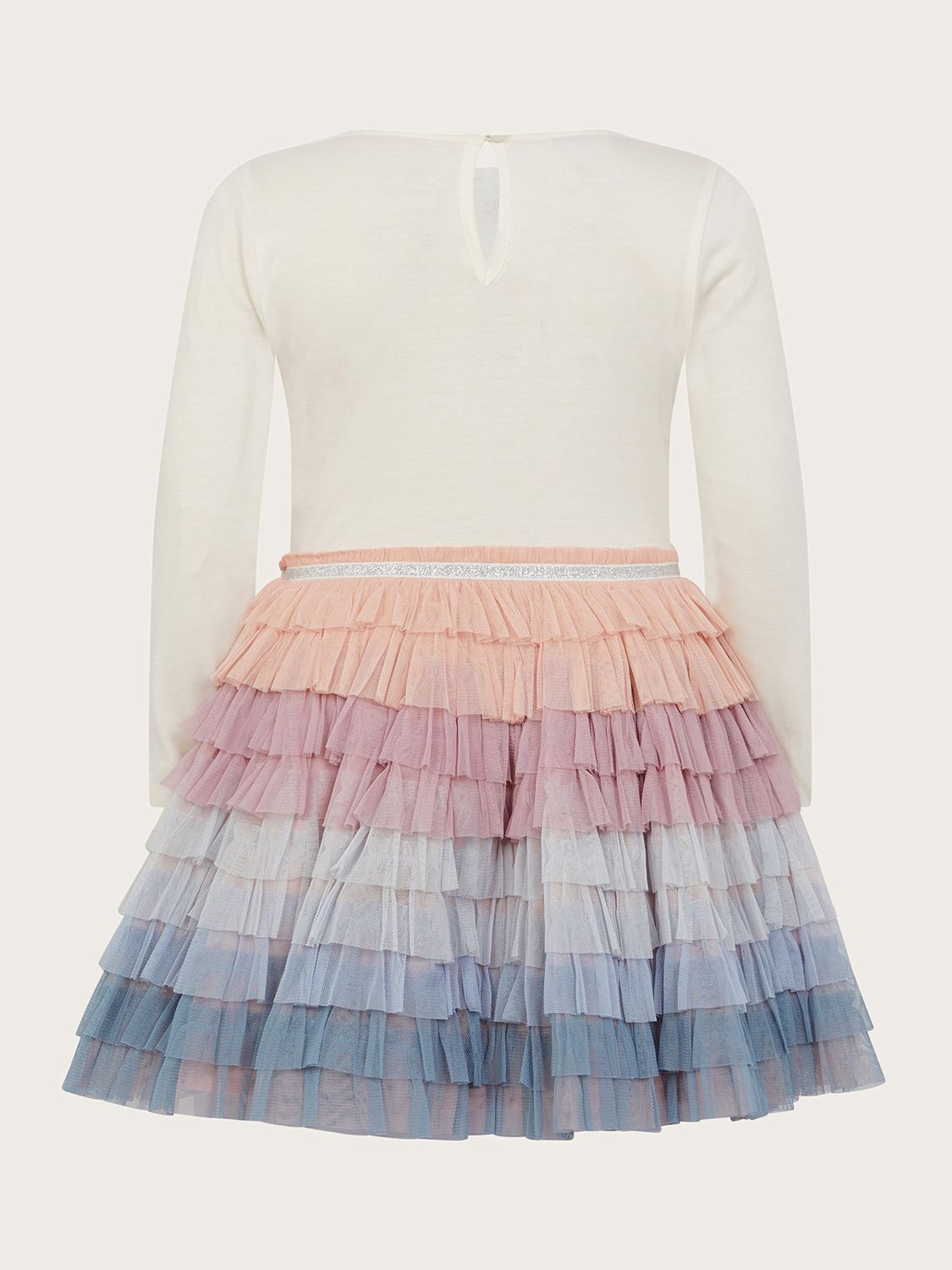 Buy Monsoon Kids' Ruffle Skirt Christmas Sleigh Dress, Multi Online at johnlewis.com
