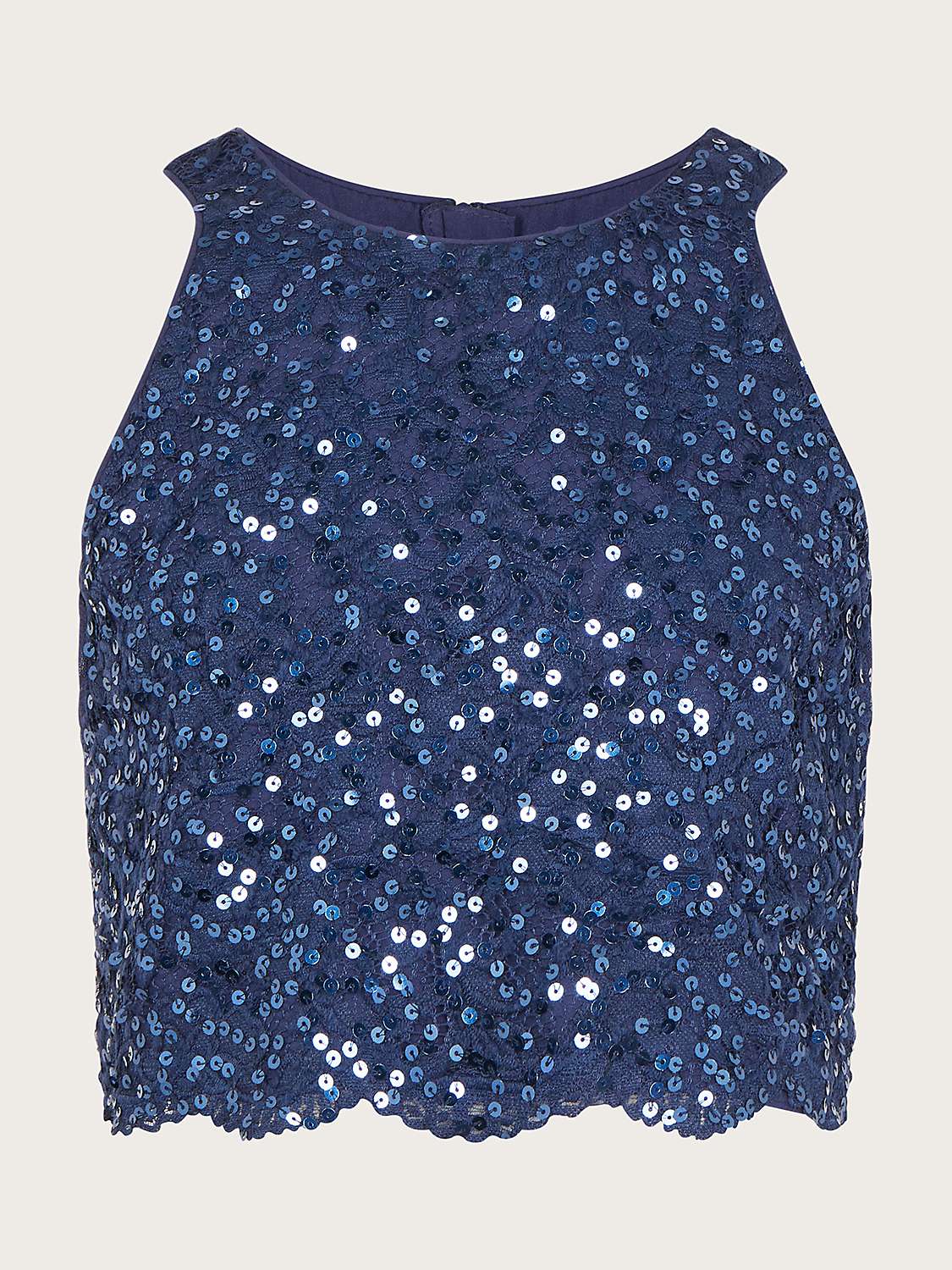 Buy Monsoon Kids' Sequin Lace Top and Maxi Tulle Skirt Prom Set, Navy Online at johnlewis.com