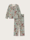 Monsoon Kids' WWF Forest Cotton Pyjama Set, Green/Multi