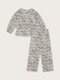 Monsoon Kids' Flannel Christmas Bauble Pyjama Set, Multi