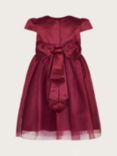 Monsoon Baby Tulle Bridesmaid Dress, Burgundy